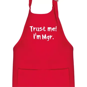 Kuchyňská zástěra Trust me I´m Mgr. / Věř mi jsem Magistr. - Dětská zástěra na vaření - Univerzální velikost ( Červená )