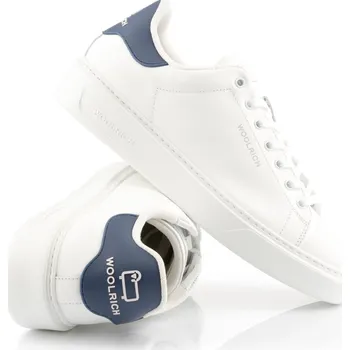 Pánské tenisky TENISKY WOOLRICH CLASSIC COURT MAN CALF - PVC WHITE - BLUE