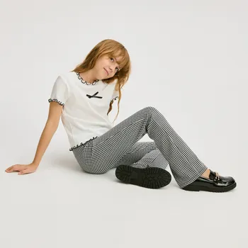 Dívčí kalhoty Reserved - Žerzejové kalhoty z viskózové směsi - vícebarevná - 719EG-MLC - 719EG-MLC-158