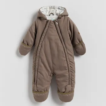 Reserved - Zateplená kombinéza s kapucí - kávová - 514BF-84X - 514BF-84X-74