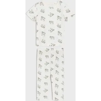 Dívčí spodní prádlo Sinsay - Dvoudílná pyžamová souprava - krémová - 940EV-01X - 940EV-01X-74