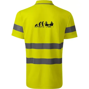 Evoluce vína ženy - HV Runway 2V9 - Reflexní polokošile - S ( Neonově žlutá )