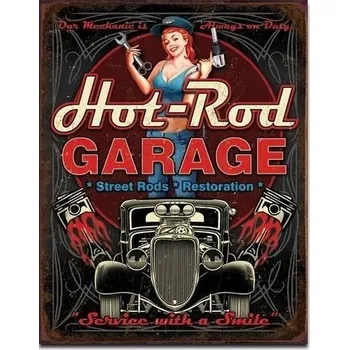Obraz Kovový plakát USA Hot Rod - Opravujeme s úsměvem