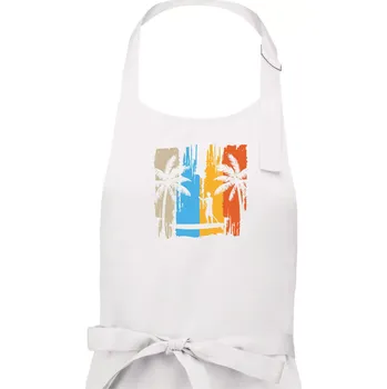 Kuchyňská zástěra Paddleboard vintage - Dámská zástěra na vaření - Univerzální velikost ( Bílá )