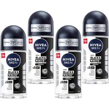 Pánský antiperspirant NIVEA MEN Black White 4 ks