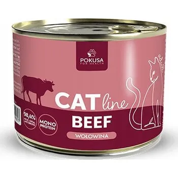 Krmivo pro kočku Pokusa CatLine Hovězí krmivo mokré krmivo pro dospělé kočky 200g