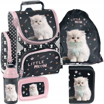Školní batoh ŠKOLNÍ SET S TORNISTROU PASO batoh KOTEK kitty 1.-3. třída SET 5v1