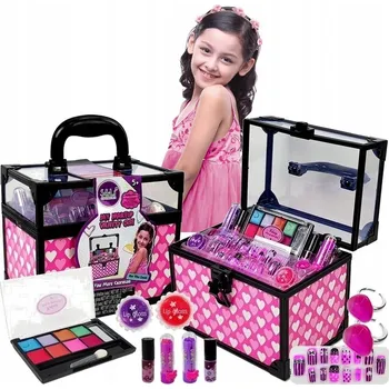 dětské šminky a malovátka KOSMETICKÝ KUFŘÍK MAKE-UP DÁREK PRO HOLČIČKU MAKE-UP SPA