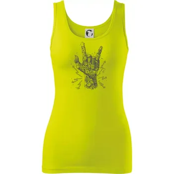 Dámské tričko Metal mechanical ruka - Dámské tílko - S ( Limetková )