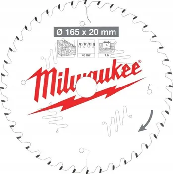 Pilový kotouč Řezný kotouč Milwaukee CSB P W 165 x 20 mm, 24 zubů