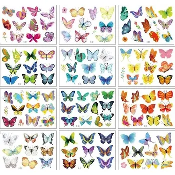 Odstranitelné tetování Rocolo Design Dočasné tetování Motýlci 11,5 x 8 cm 12 variant OP1407