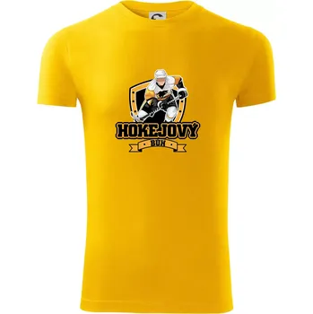 Pánské tričko Hokejový bůh - Viper FIT - Pánské zůžené tričko - 2XL ( Žlutá )