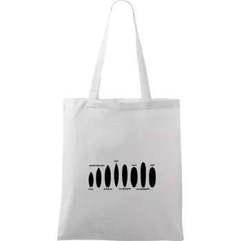 Typy surfů - Taška bavlněná - 42 x 38 cm ( Bílá )