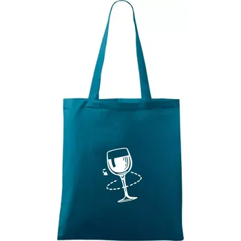 Víno someliér - Taška bavlněná - 42 x 38 cm ( Petrolejová )