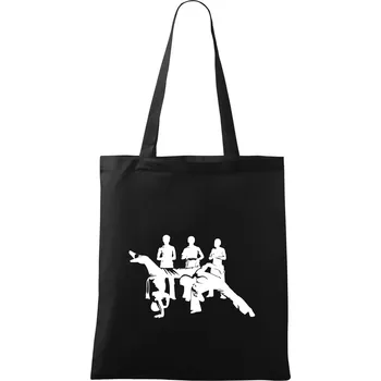 Nákupní taška Capoeira všichni - Taška bavlněná - 42 x 38 cm ( Černá )