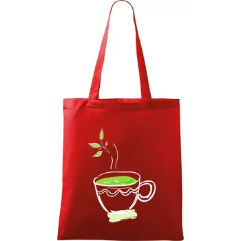 Nákupní taška Hot matcha - Taška bavlněná - 42 x 38 cm ( Červená )