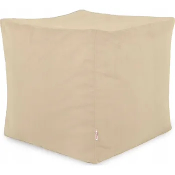 Taburet Taburet PLYŠOVÝ k sezení CUBO křeslo PERLOVÉ