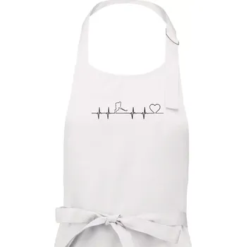 Kuchyňská zástěra Hokejový hráč EKG - Pánská zástěra na vaření - Univerzální velikost ( Bílá )