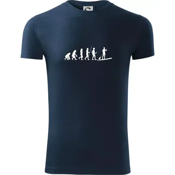 Pánské tričko Evoluce paddleboard muž - Viper FIT - Pánské zůžené tričko - S ( Námořní modrá (velmi tmavá - téměř černá) )