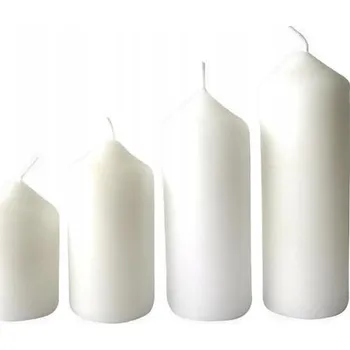 Svíčka Svíčka Bispol tradiční parafinová bez vůně bílá 80x38 mm 4 ks
