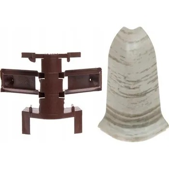 Podlahová lišta Vnější roh Cezar PVC 22 x 59 mm, délka 2 cm, dub