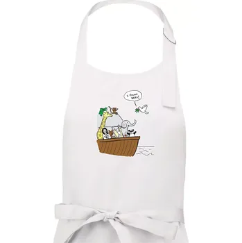 Kuchyňská zástěra Pravda s Noemovou archou - Dámská zástěra na vaření - Univerzální velikost ( Bílá )