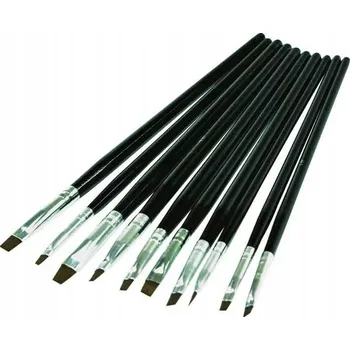 Kosmetický štětec Sada štětců 10 Ks , černá