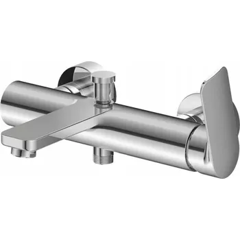 Vodovodní baterie Nástěnná vanová baterie páková Kohlman Texen stříbrná