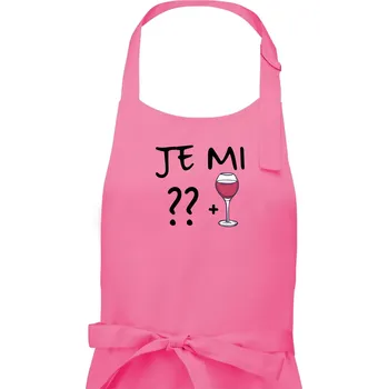 Kuchyňská zástěra Je mi ?? + víno (Váš věk) - Dámská zástěra na vaření - Univerzální velikost ( Růžová )