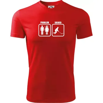 Pánské oblečení Problém hokejista - Pánské triko Fantasy sportovní (dresovina) - L ( Červená )