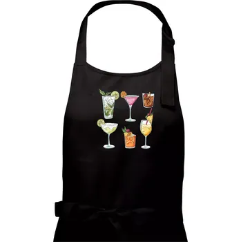 Kuchyňská zástěra Myshirt.cz Pánská zástěra na vaření Černá