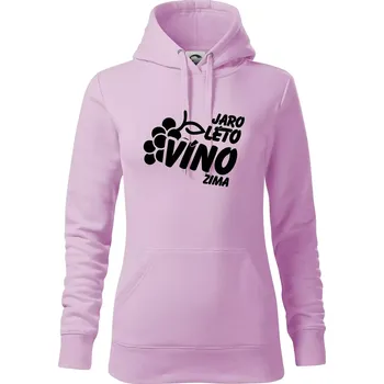 Dámská mikina Jaro, léto, víno, zima - Mikina dámská Cape s kapucí - XS ( Orchid )