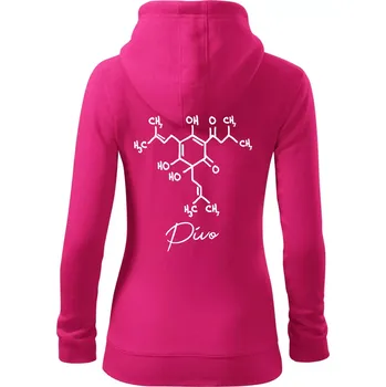 Dámská mikina Barová chemie - pivo - Dámská mikina trendy zipper s kapucí - XS ( Purpurová )