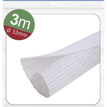 Quadrios 24CA474 24CA474 ochranný oplet bílá polyester 32 do 33 mm 3 m