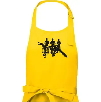 Kuchyňská zástěra Capoeira všichni - Dámská zástěra na vaření - Univerzální velikost ( Žlutá )