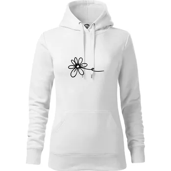 Dámská mikina Kopretina - Mikina dámská Cape s kapucí - S ( Bílá )