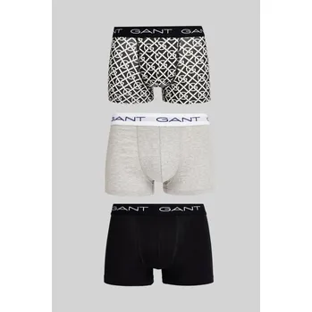 Boxerky SPODNÍ PRÁDLO GANT G PATTERN TRUNK 3-PACK BLACK