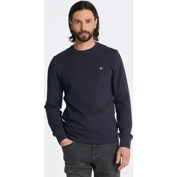 TRIČKO GANT SLIM PIQUE LS T-SHIRT EVENING BLUE