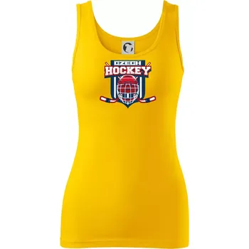 Dámské tričko Czech Hockey erb - Mistrovství světa v ledním hokeji 2024 - Dámské tílko - XS ( Žlutá )