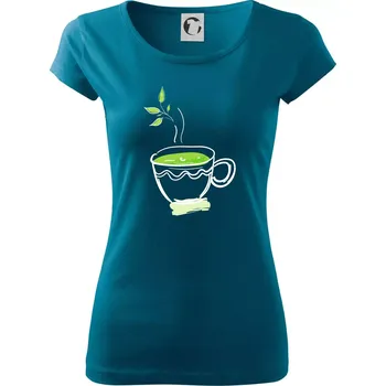 Dámské tričko Hot matcha - Dámské triko Pure - S ( Petrolejová )