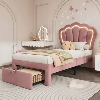 Postel Patrová postel Arhatreya moderní 90 x 190 cm růžová