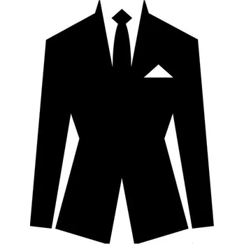 Samolepící dekorace Samolepka na stěnu oblek 15x11cm