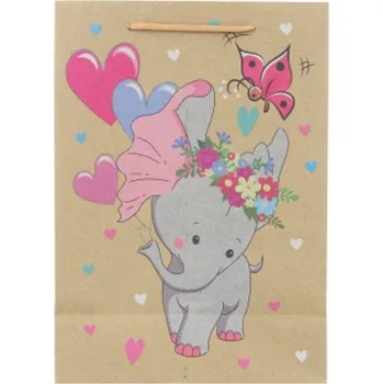 Dárková taška Lamps Dárková taška slůně a balónky 20 x 28 x 10 cm