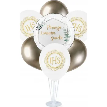 Balónek Sada balónků na stojanu První Svaté Přijímání IHS