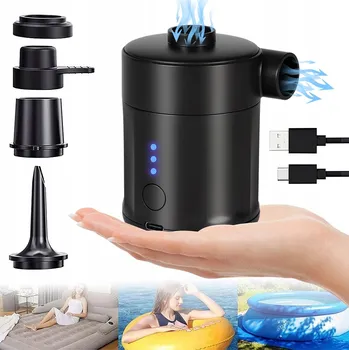 Bezpečnostní kamera ELEKTRICKÁ AKUMULÁTOROVÁ PUMPA USB-C PRO MATRACE, BAZÉNY A MÍČE 4000MAH