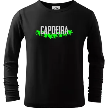 Chlapecké tričko Capoeira nápis - zelený - Triko dětské Long Sleeve - 122 cm/6 let ( Černá )