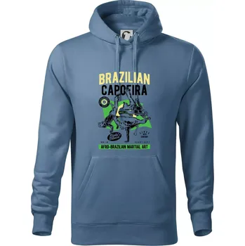 Pánská mikina Brazilian Capoeira - Mikina pánská Cape s kapucí - 5XL ( Denim )