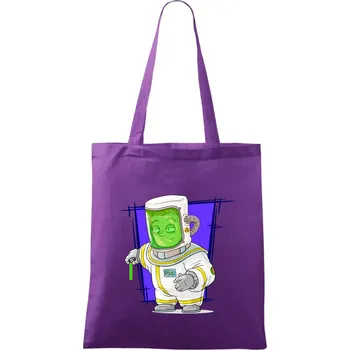 Vesmírný voják tmavě modrý - Taška bavlněná - 42 x 38 cm ( Fialová )