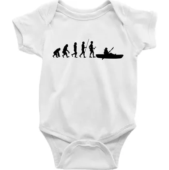 Kojenecké oblečení Evoluce kanoe krátká - Body kojenecké s krátkým rukávem - Krátký r. 12-18 měs ( Bílá )