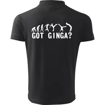 Pánská košile Capoeira - Got Ginga - Polokošile pánská Pique Polo 203 - 4XL ( Dřevěné uhlí )